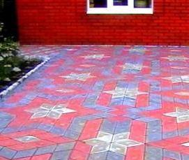 разноцветная тротуарная плитка - модель 4