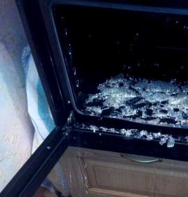 ремонт дверцы духовки газовой плиты - модель 1