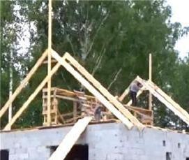 ремонт двухскатной кровли - тип 4