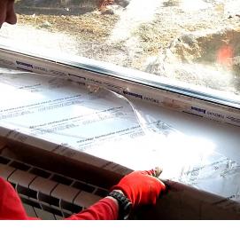 ремонт пластикового подоконника - тип 1