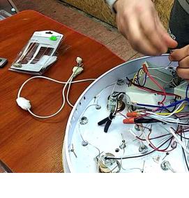 ремонт светодиодных люстр с пультом управления - модель 2