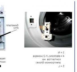 ремонт замка двери стиральной машины - модель 2