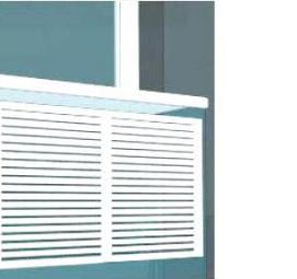 решетка радиаторная пвх белая - вариант 4