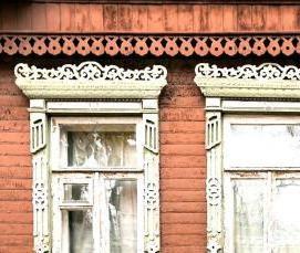 резные деревянные окна - вариант 1