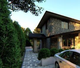 ригельный облицовочный кирпич - вариант 4