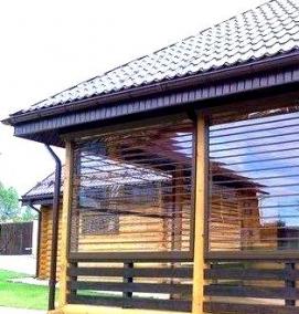 рольставни из поликарбоната для беседки - модель 2