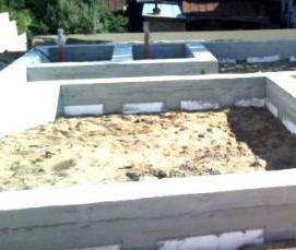 ростверк на забивных сваях - модель 1