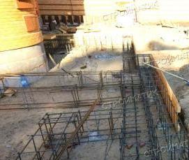 ростверк на забивных сваях - модель 4