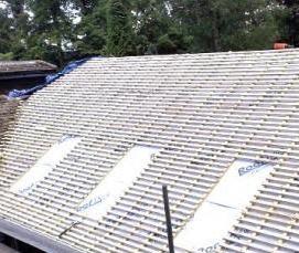 рубероид на профнастил - модель 1