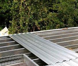 рубероид на профнастил - модель 2