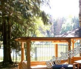 рубленная беседка с мангалом - вариант 4