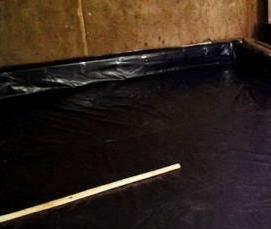 рулонная гидроизоляция деревянного пола - модель 2