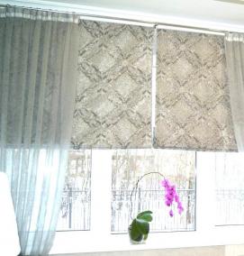 рулонные шторы на стену - вариант 1