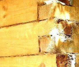 рулонный утеплитель бруса - вариант 3