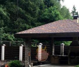 садовая беседка барбекю - вариант 4