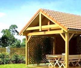 садовая беседка барбекю - вариант 3