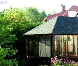 садовая беседка для дачи из поликарбоната - вариант 1