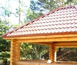 садовые беседки для дачи из дерева - тип 2