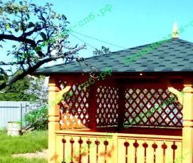 садовые беседки для дачи из металла - модель 3