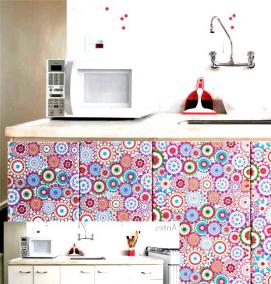 самоклеящаяся пленка на стену на кухню - тип 3