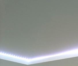 сатиновый двухуровневый натяжной потолок - модель 4