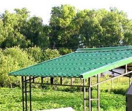 сборная беседка для дачи из дерева - тип 4