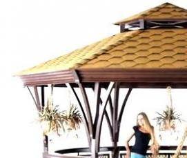 сборная беседка для дачи из дерева - тип 3