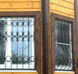 съемные решетки на окна для дачи - тип 1