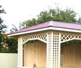 шестигранная беседка с мангалом - тип 1