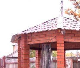 шестигранная беседка с мангалом - тип 3