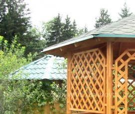 шестиугольная беседка из дерева - модель 1