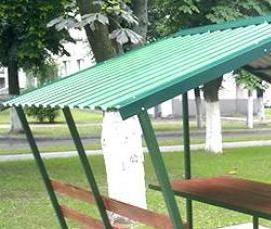 шестиугольная беседка из профильной трубы - вариант 4