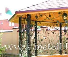 шестиугольная беседка с мангалом - вариант 4