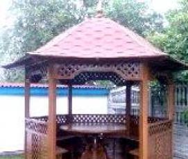 шестиугольная беседка с мангалом - вариант 2