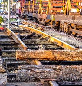 шпала железнодорожная деревянная - вариант 4