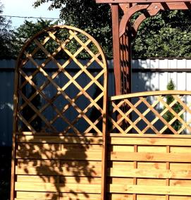 шпалера деревянная для беседки - модель 2