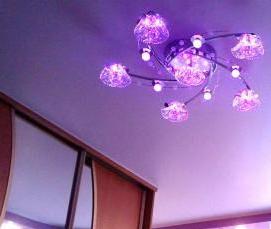 сиреневый натяжной потолок - тип 2