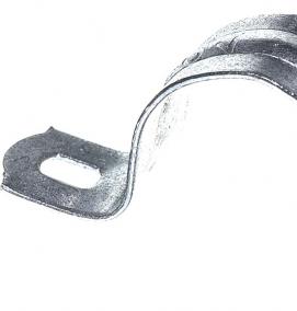 скоба металлическая двухлапковая для металлорукава - тип 2