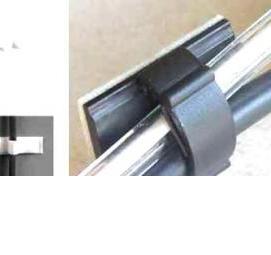 скобы анодированные двухлапковые для крепления кабелей - модель 3