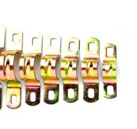 скобы анодированные двухлапковые для крепления кабелей - модель 2