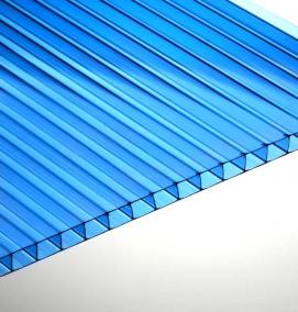 сотовый поликарбонат синий - тип 2