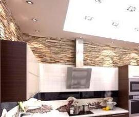 совмещенные натяжные потолки - вариант 1