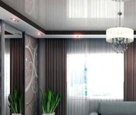 совмещенные натяжные потолки - вариант 4