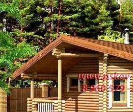 сруб 6х7 м из бревна - тип 1