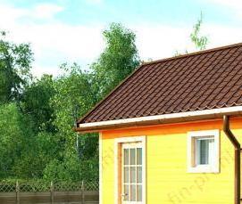 сруб бани 3х4 м с выносом - вариант 3