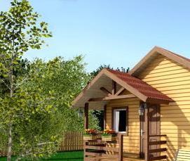 сруб бани 6х6 м - модель 4