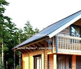 сруб бани из клееного бруса - тип 1