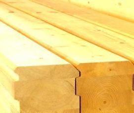 сруб бани из клееного бруса - тип 4