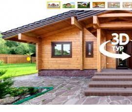 сруб бани из клееного бруса - тип 2