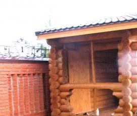 сруб беседки из бревна - модель 3